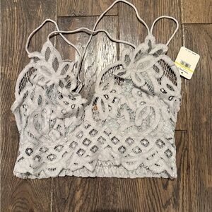 Free People Women’s Size M Gray Lace Crop Top/ Bralette